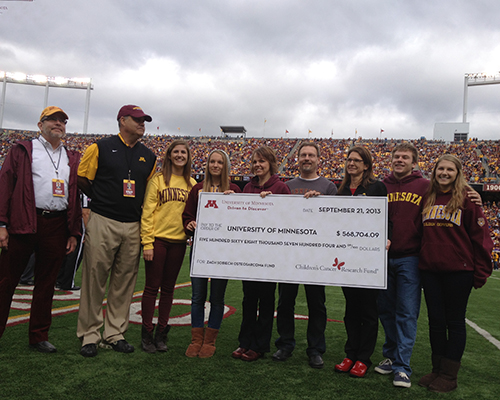 The Sobiech family at the University of Minnesota