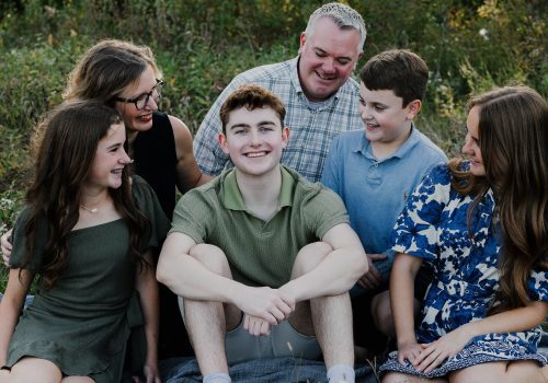 Jack Punswick surrounded by family