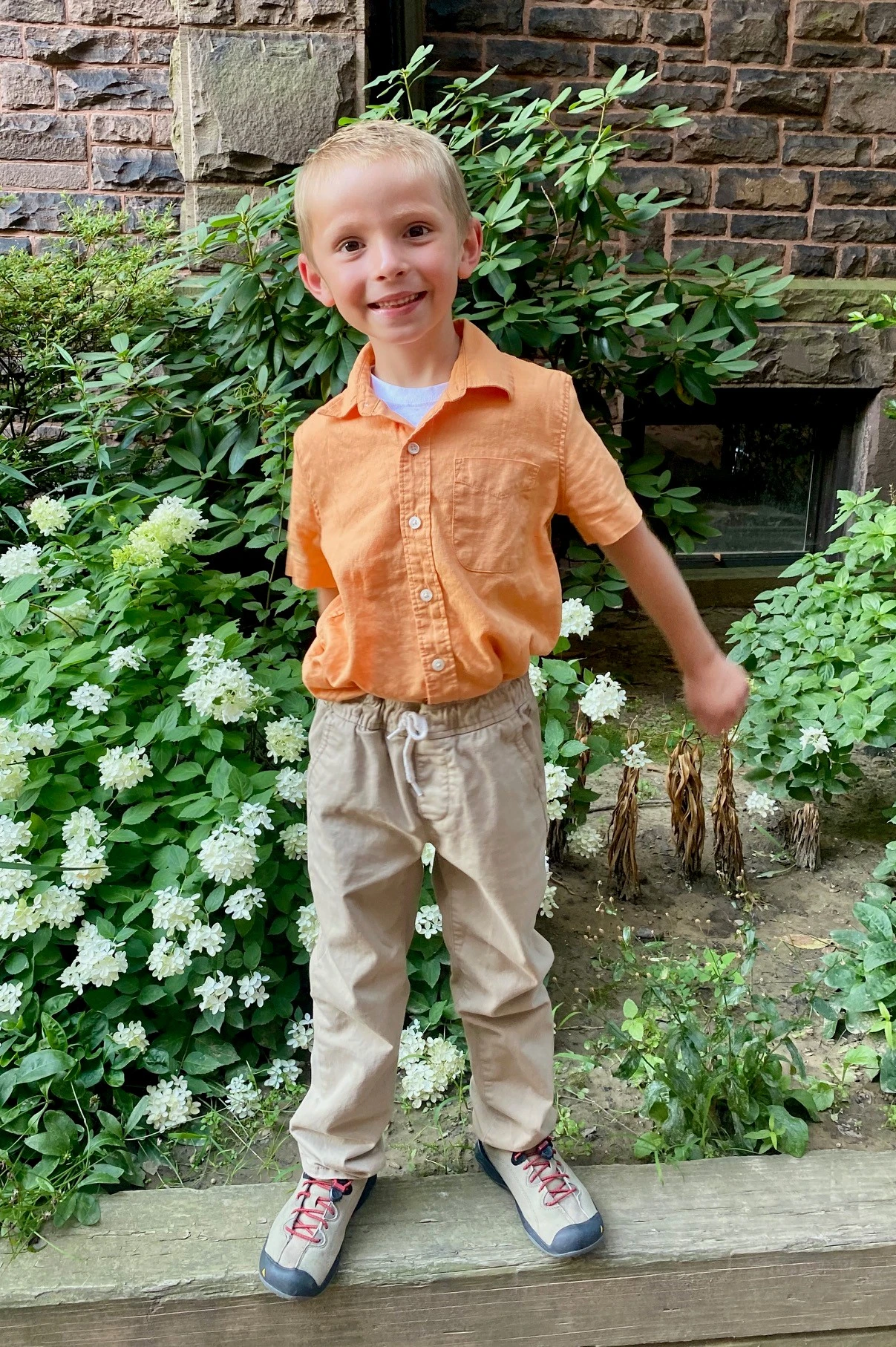 Nathan standing outside