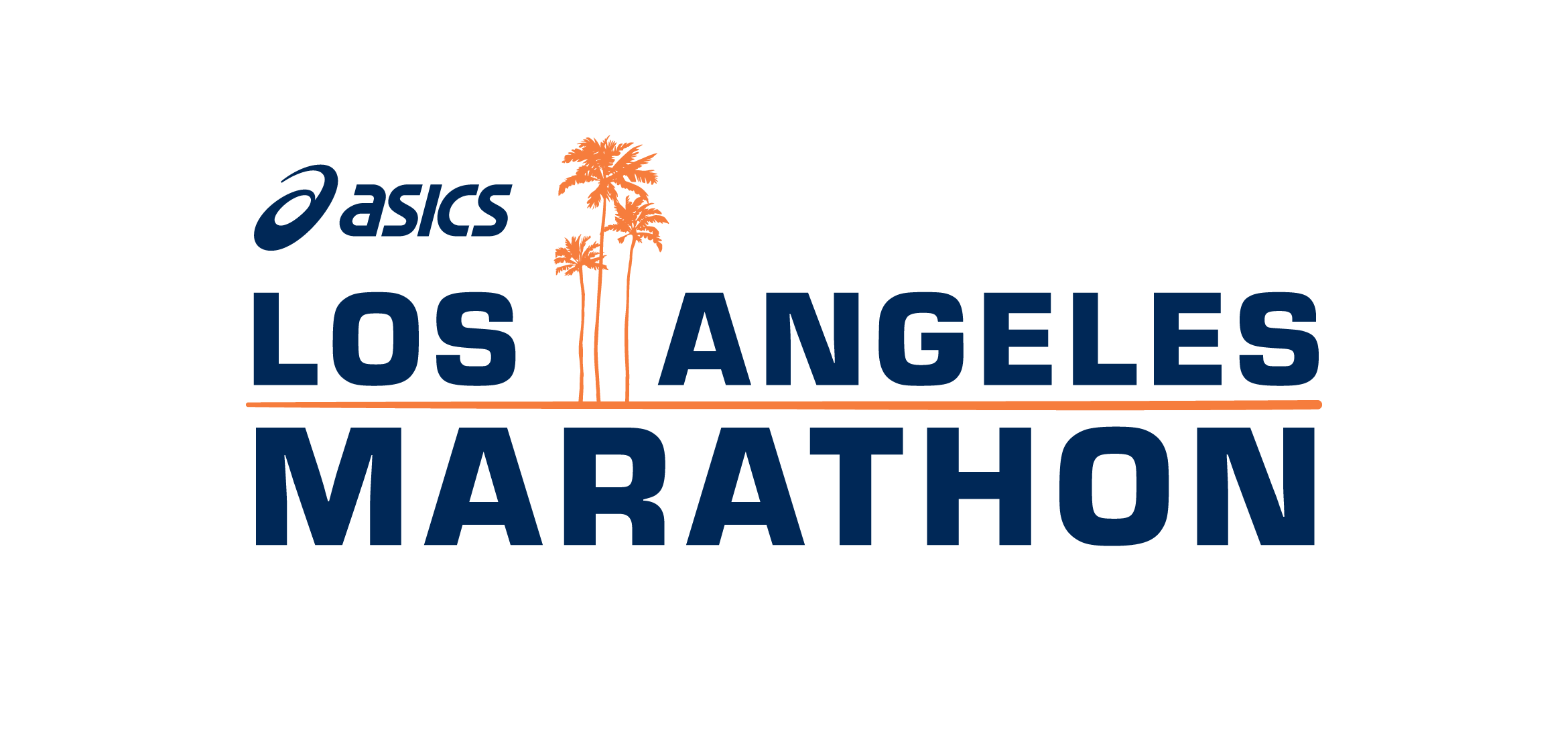 Los Angeles Marathon logo, sponsored by Asics